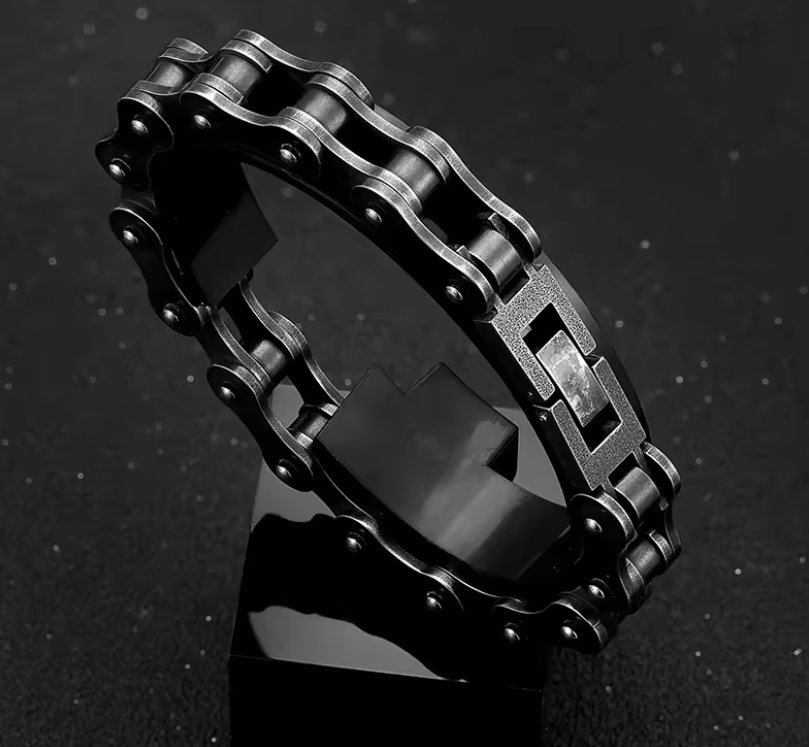 Men Stainless Steel Bicycle Chain Bracelet