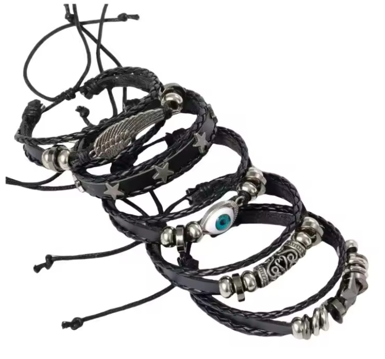 Stylish Handmade Braided Leather Bracelets Unisex Bracelets