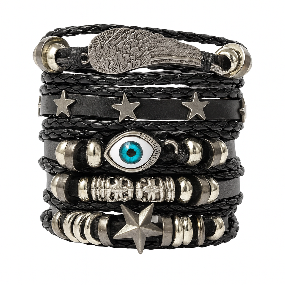 Stylish Handmade Braided Leather Bracelets Unisex Bracelets