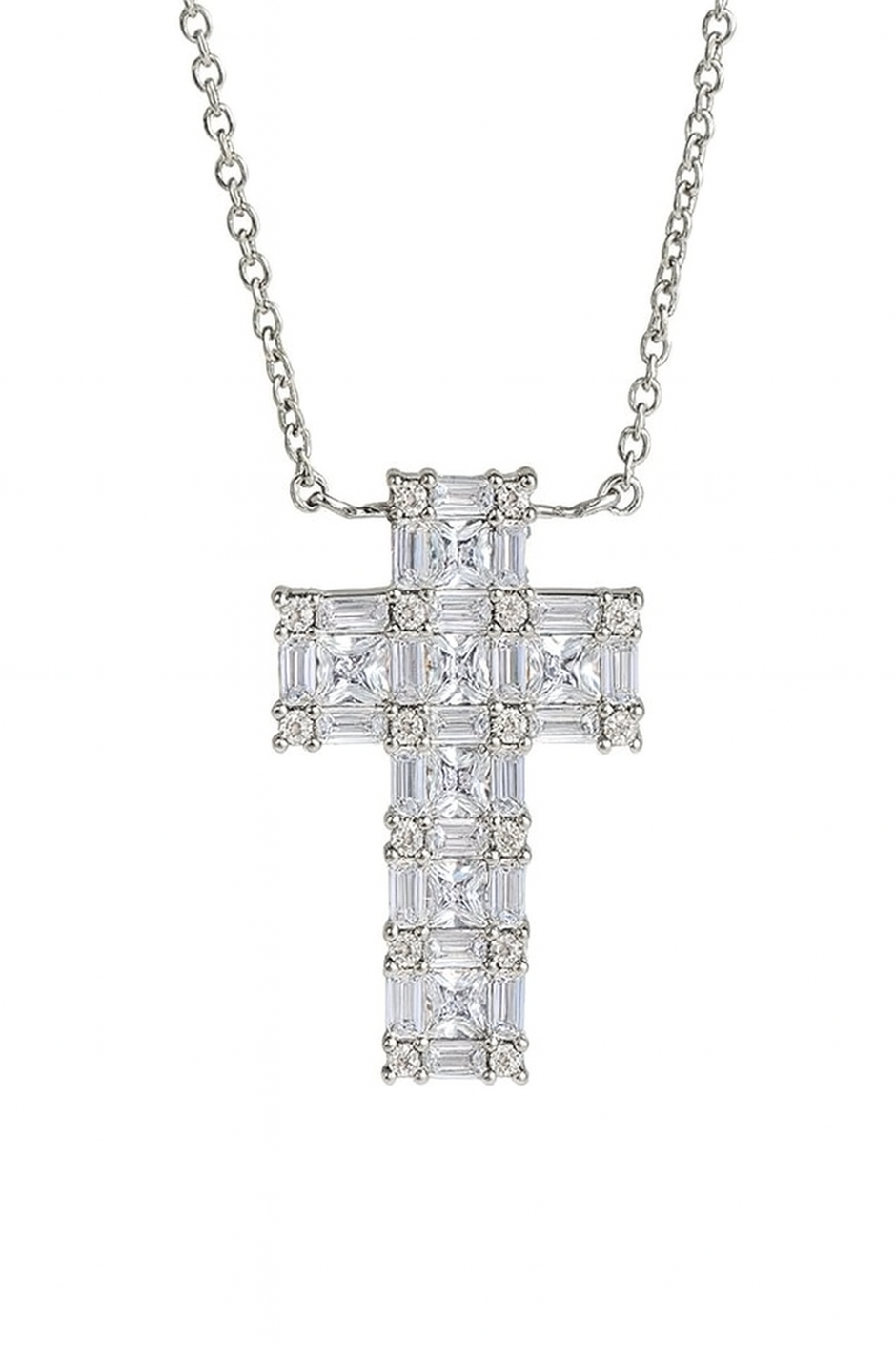 Unisex 925 Sterling Silver Plated Luxury Cross