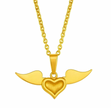 Stainless Steel Wing Heart Women Necklace