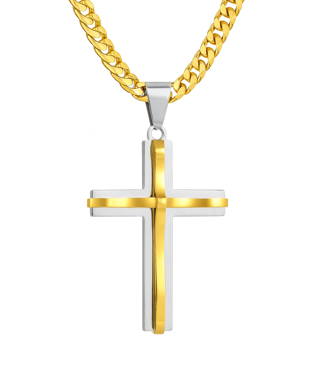 Unisex Stainless Steel Cross Necklace