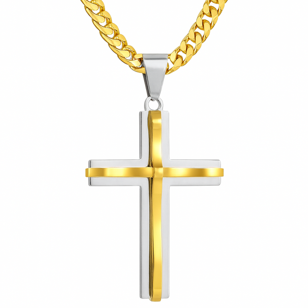 Unisex Stainless Steel Cross Necklace