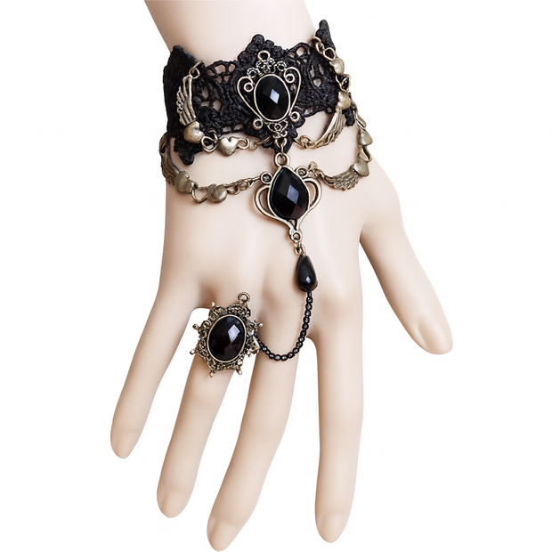 Women Dark Gothic Style Lace Vintage Bracelet