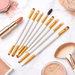 10 Pcs/Set White Gold Makeup Brushes