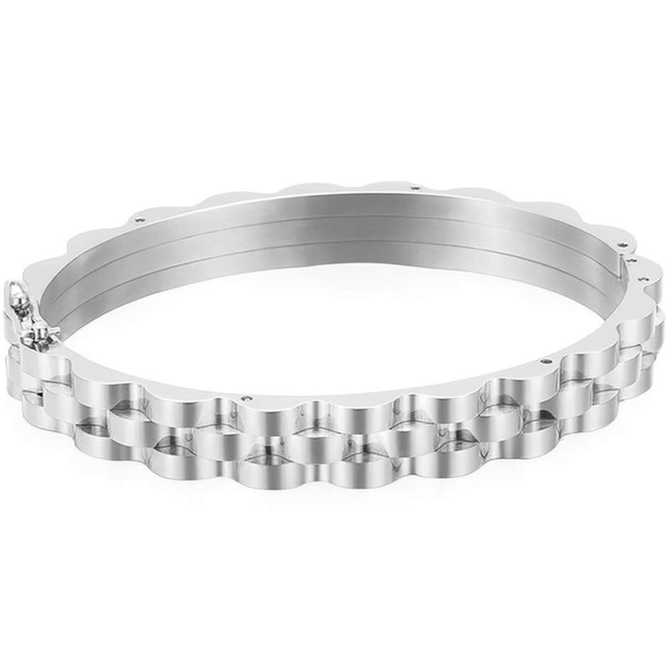 9mm Stainless Steel Cuff Bangle Unisex Bracelet