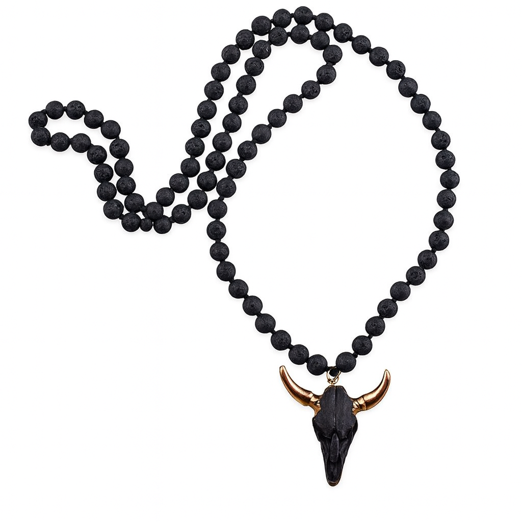 Unisex Fashion Bohemian Long Skull Pendant Necklace