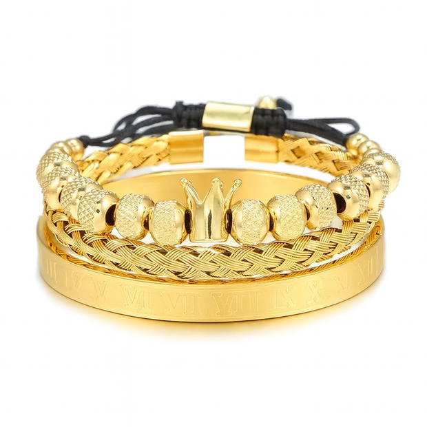 3Pcs Stainless Steel Luxury Bracelet Set