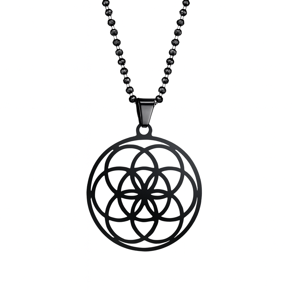 Yoga Flower of Life Stainless Steel Necklace