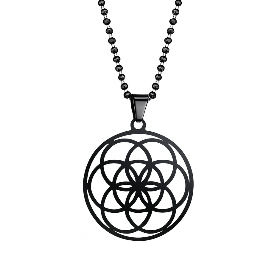Yoga Flower of Life Stainless Steel Necklace