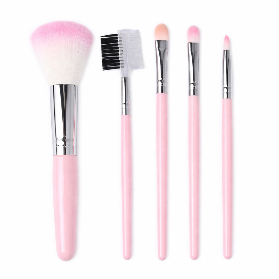 5Pcs/Set Pink Makeup Brushes