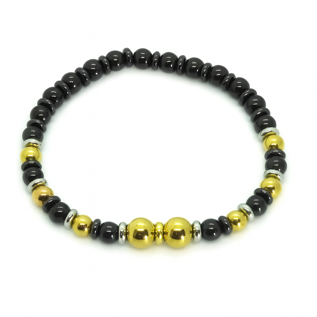 6mm Stainless Steel Beaded Bracelet #BRB-181