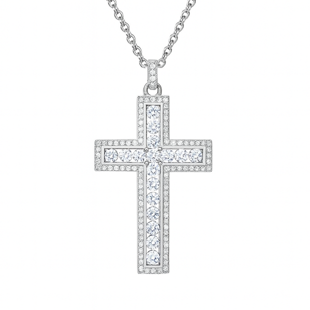 Unisex 925 Sterling Silver Plated Luxury Cross