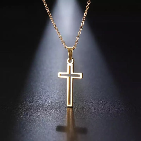 Stainless Steel Women Cross Necklace
