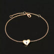 Love Heart Style Rose Gold Bracelet