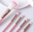 5Pcs Travel Size Pink Eye Makeup Brushes