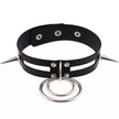 Women Black Collar Goth Pendant Choker Necklace