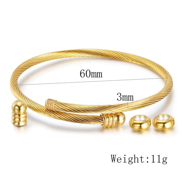 Unisex Stainless Steel Elastic Bracelet