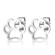 Stainless Steel Cute Dog Paw Earring