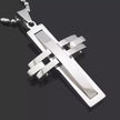 Unisex Stainless Steel Cross Pendant Necklace