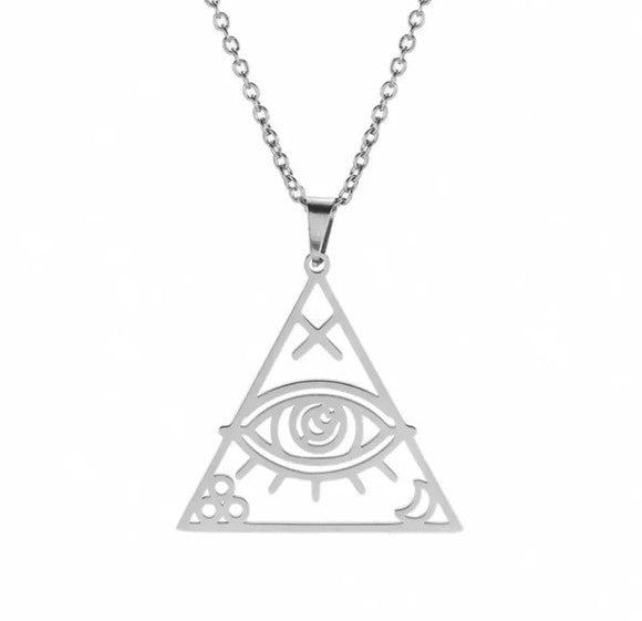 Stainless Steel Evil Eye Pendant Necklace