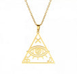 Stainless Steel Evil Eye Pendant Necklace