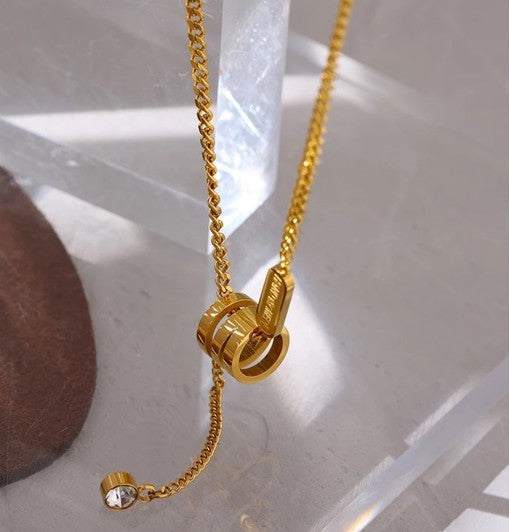 Women Stainless Steel Collar Charm Necklace