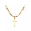 Stainless Steel Hollow Out Cross Pendant Necklace