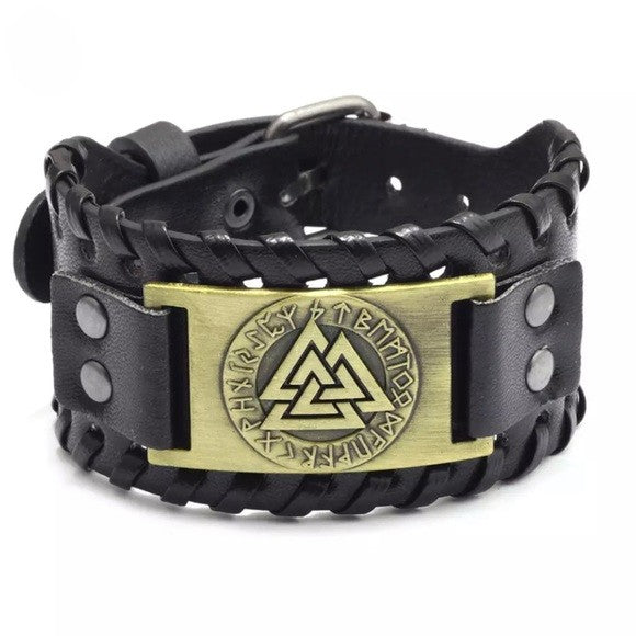 Odin Triangle Viking Rune Men Bracelet