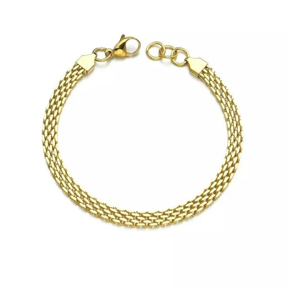 Stainless Steel Chunky Twisted Rope Chain Bracelet