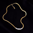 316L Stainless Steel Embedded Zircon Snake Necklace