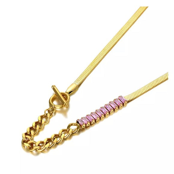 Stainless Steel Snake Chain Necklace For Women