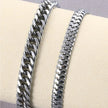 2Pcs Stainless Steel Men Bracelet