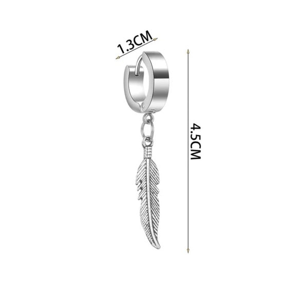1Pc Stainless Steel Unisex Drop Earring
