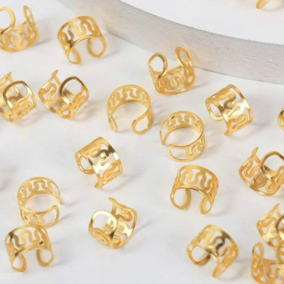 40Pcs Hollow Out Hair Rings