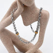 Two Tone Stainless Steel Chain Necklace