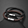 Unisex Magnetic Buckle Leather Bracelet