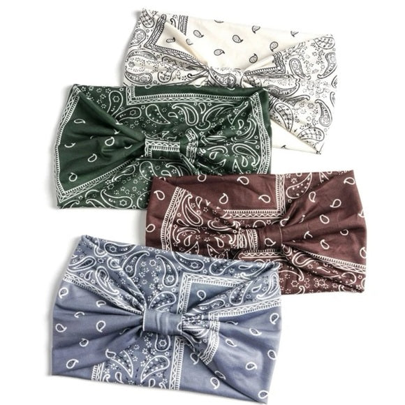 Bohemian Retro Yoga Headband For Fitness, Running Elastic Wide Headband