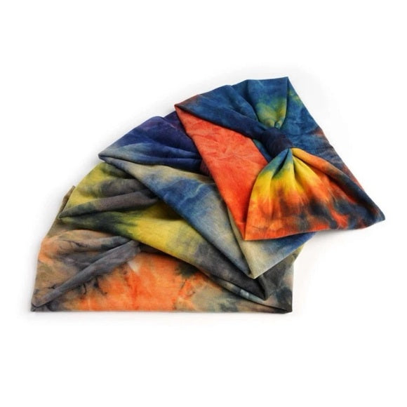 Women Tie Dye Fashion Wide Hair Band For Daily Life