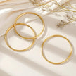 Women 3Pcs/Set Stainless Steel Solid Bangle Bracelet