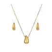 Women Stainless Steel Vintage Smooth Water Drop Set
