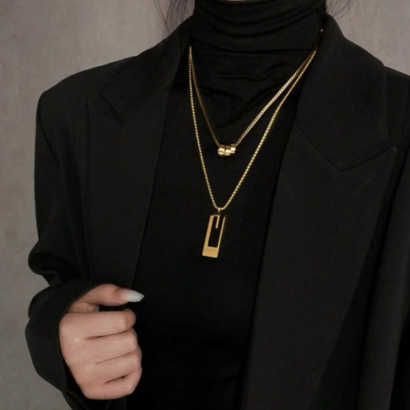 Double Layer Stainless Steel High-end Necklace
