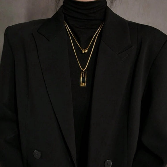 Double Layer Stainless Steel High-end Necklace