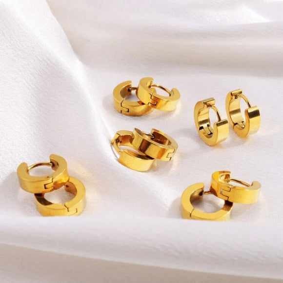 1 Pair Unisex Stainless Steel Hoop Earring