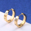 A Pair Women Stainless Steel Hoop Earring