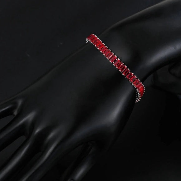 Women Red Fashion Statement Cubic Shiny Bracelet