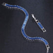 Women Royal Blue Fashion Statement Cubic Shiny Bracelet