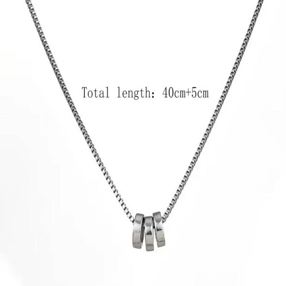 Double Layer Silver Stainless Steel High End Necklace