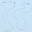 2pcs/Set Fashion Faux Pearl Decor Silver Chain Necklace For Women