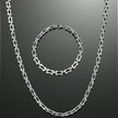 Stainless Steel Hollow Bone Joint Necklace & Bracelet Set